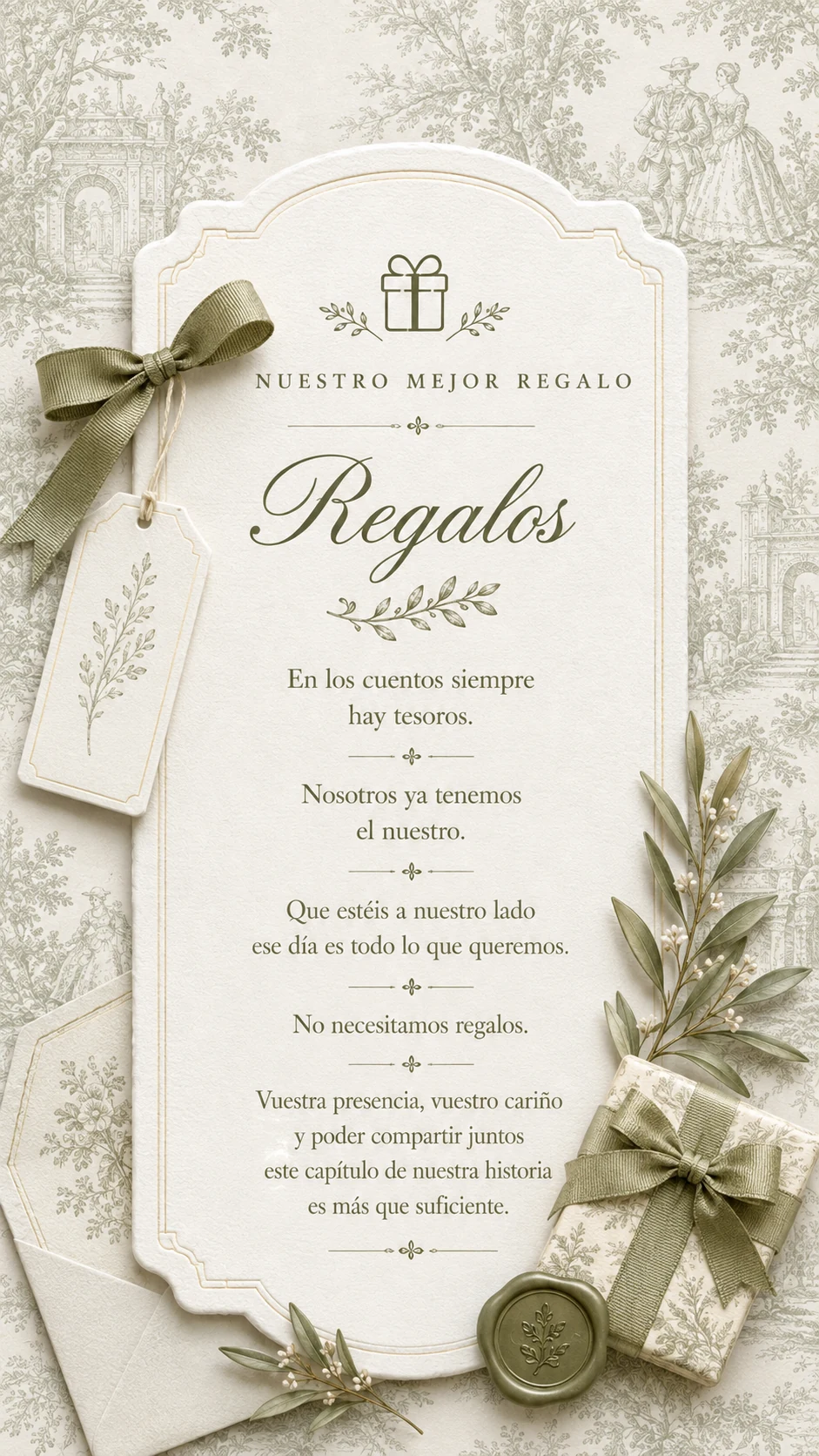Nuestro mejor regalo. Vuestra presencia es suficiente para nosotros.